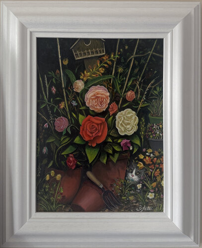 Spot The Kitten by Bassam Andari, Painting for Sale on Select