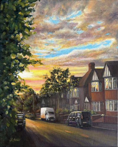 My street by Bassam Andari, Painting for Sale on Select