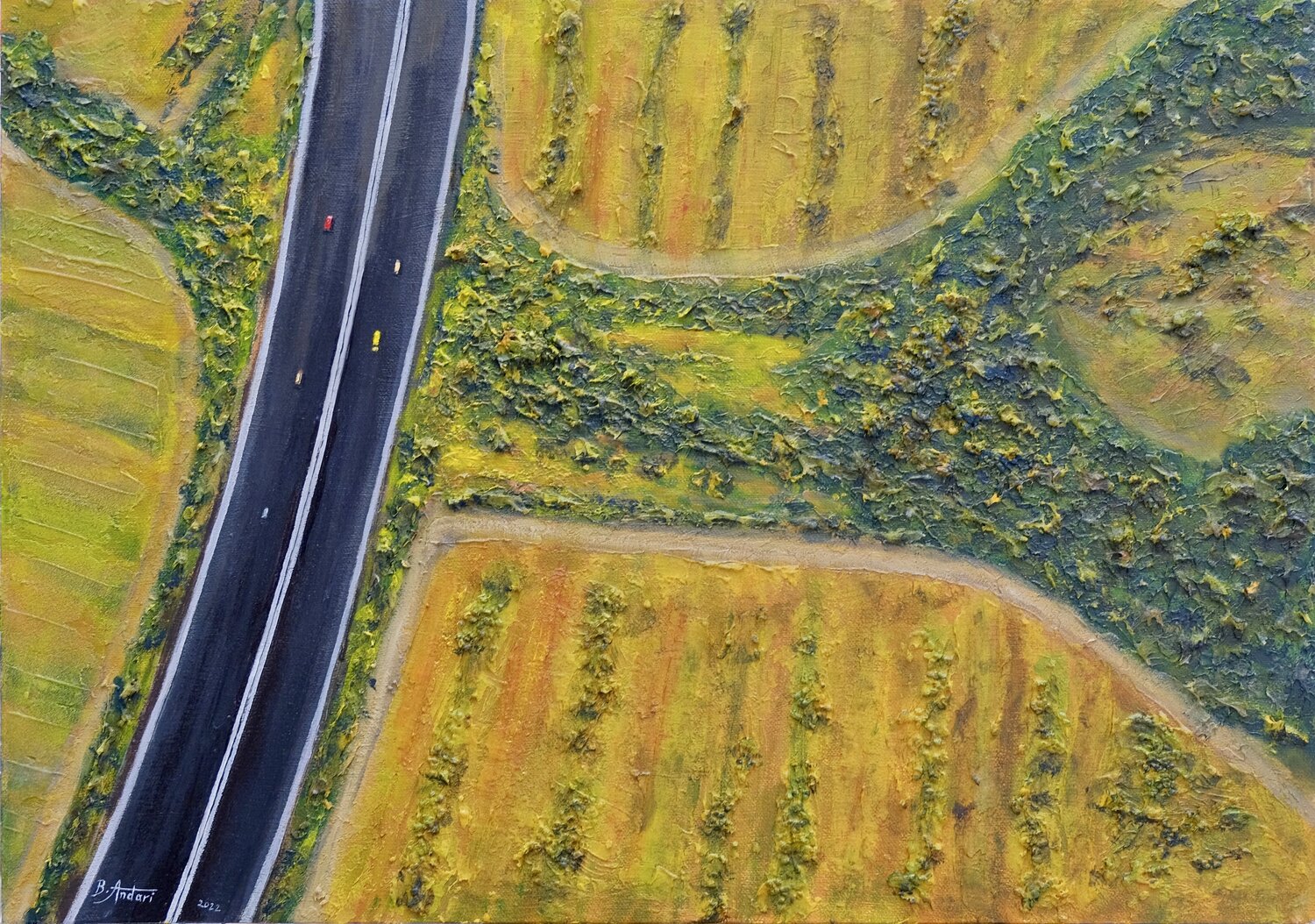 Before Landing Bassam Andari Original painting for sale