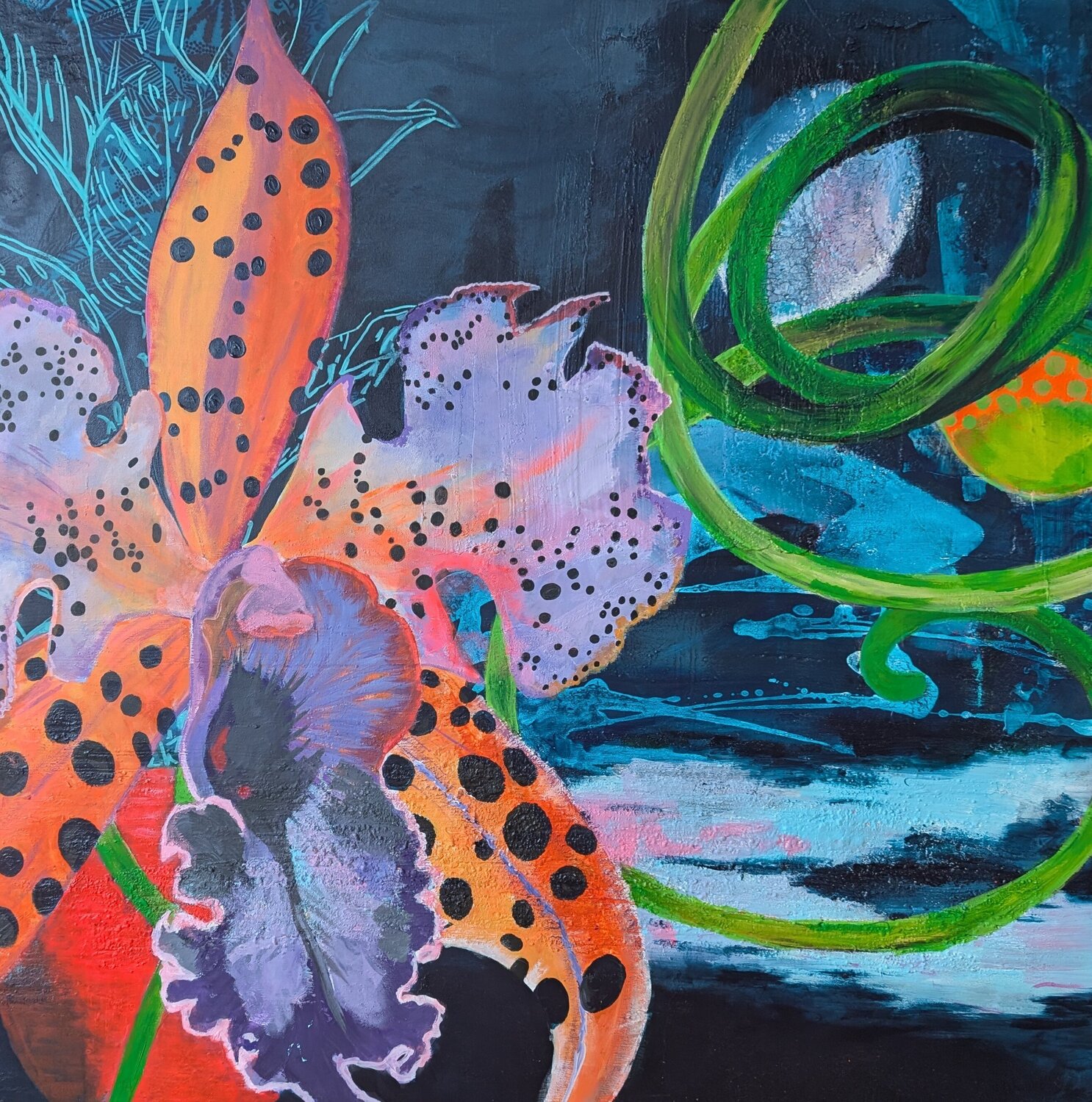 ... in wachsenden Ringen Michaela Kuhl Original painting for sale
