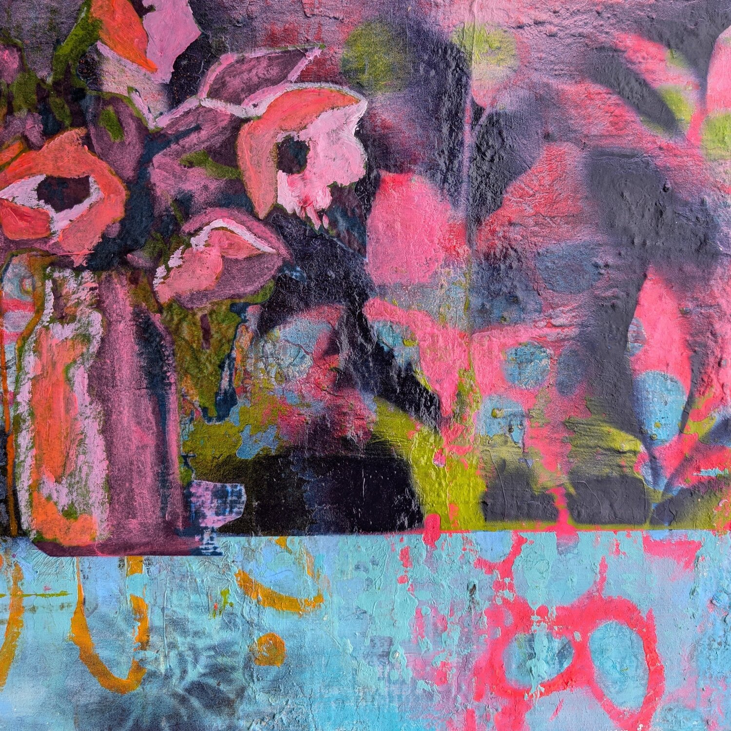zu früh, zu spät, genau jetzt Michaela Kuhl Original painting for sale
