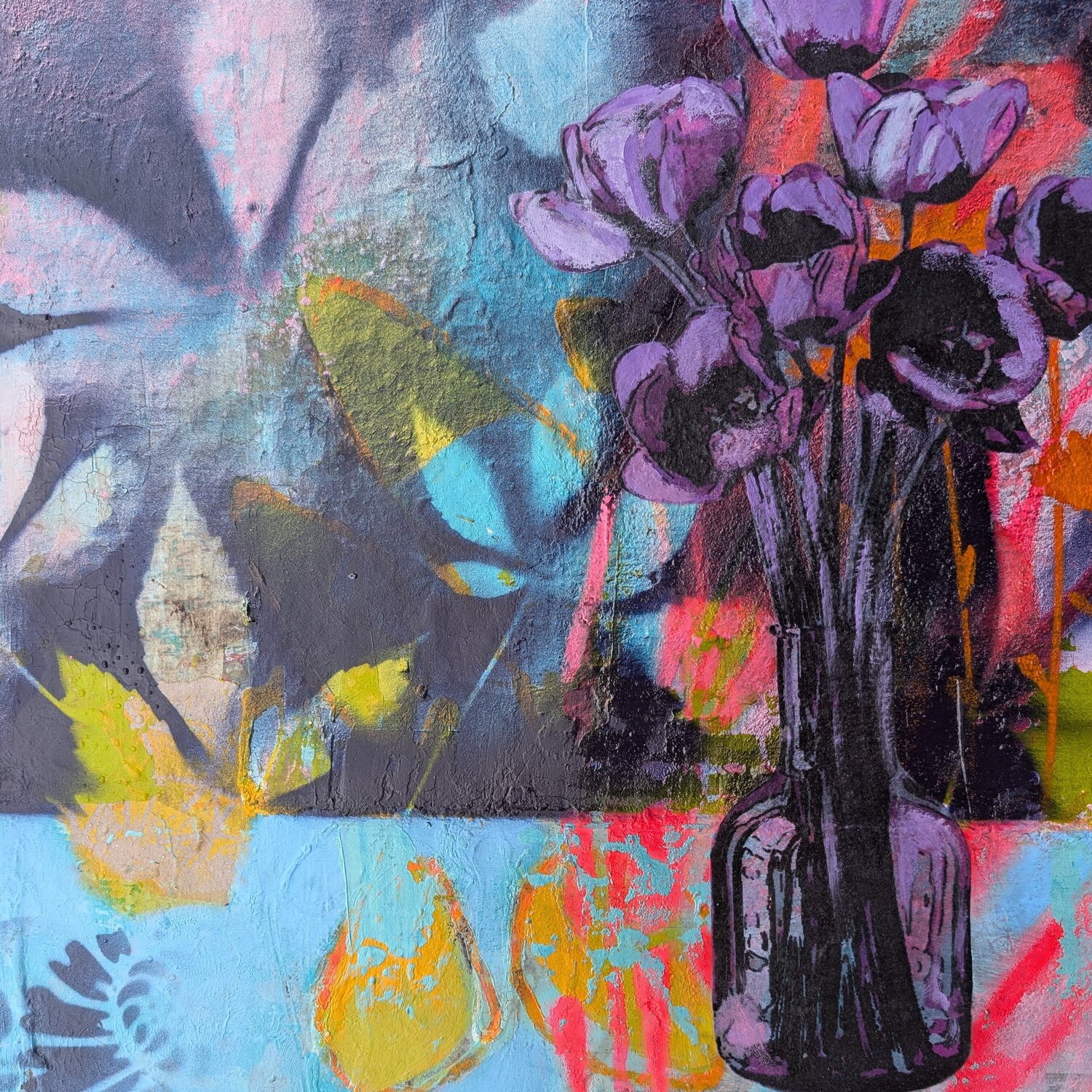 Das Davor trägt Blüten Michaela Kuhl Original painting for sale