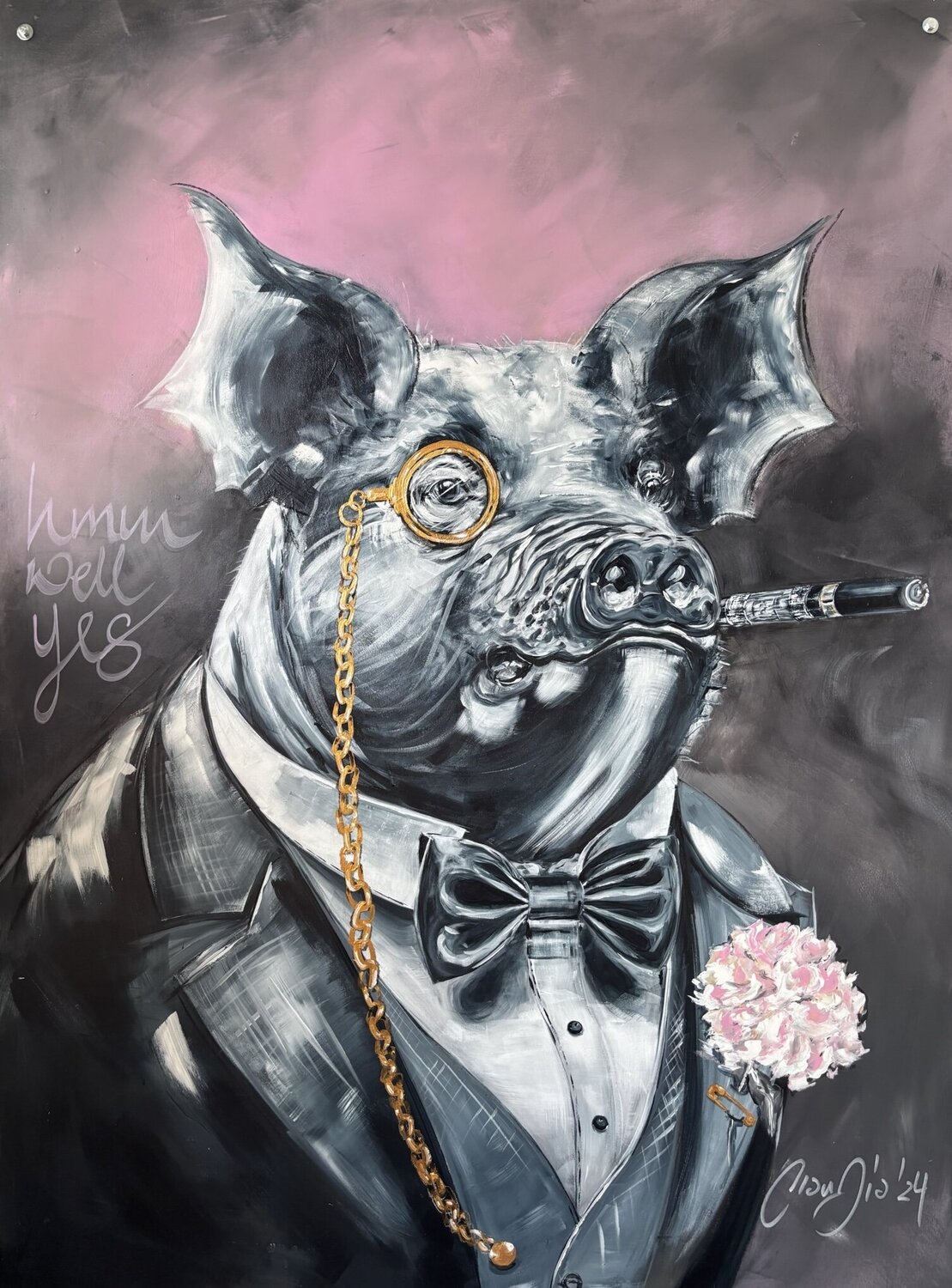 Sophisticated Claudia Rohner Original painting for sale