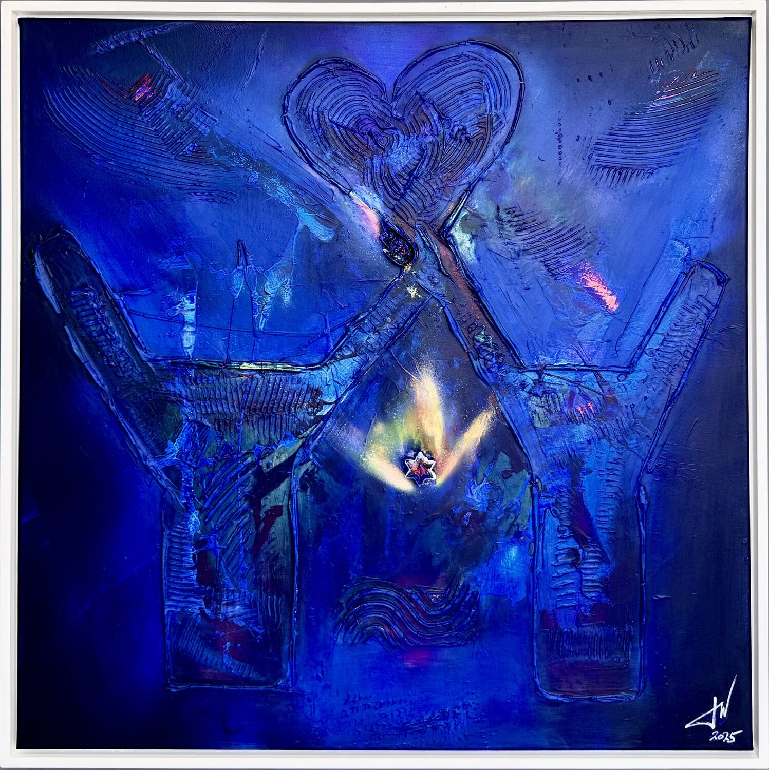 NUESTRO AMOR Y NUESTRA LIBERTAD JOWU Art Original painting for sale