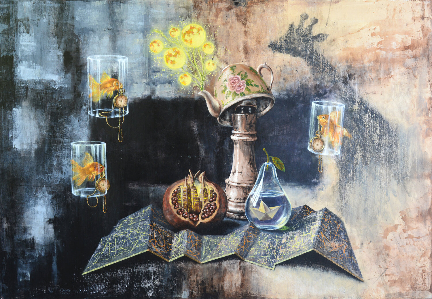 "Traumwächter" (Dream Guardians) Sergej Rylov Original painting for sale