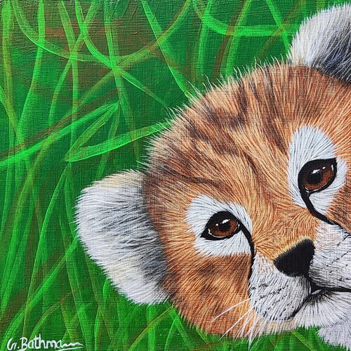 Peek a Boo by Artist Bathmawathy, Painting for Sale on Select