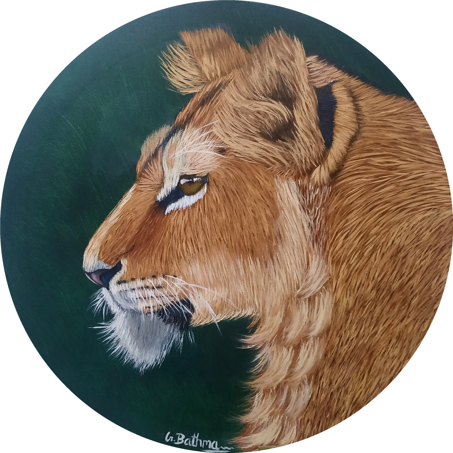 Huntress Artist Bathmawathy Original painting for sale