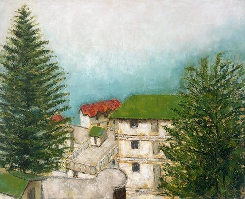 Mcleodganj 3 by Uma Krishnamoorthy, Painting for Sale on Select