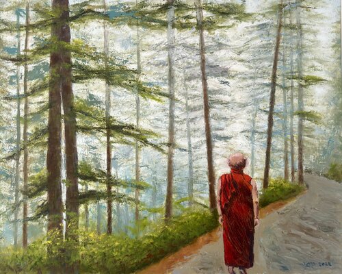 Mcleodganj 2 by Uma Krishnamoorthy, Painting for Sale on Select