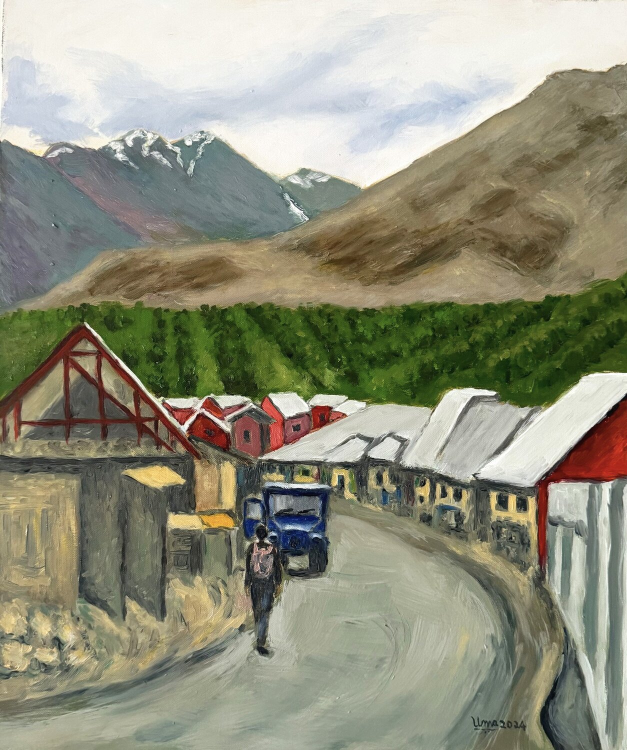 Drass Uma Krishnamoorthy Original painting for sale