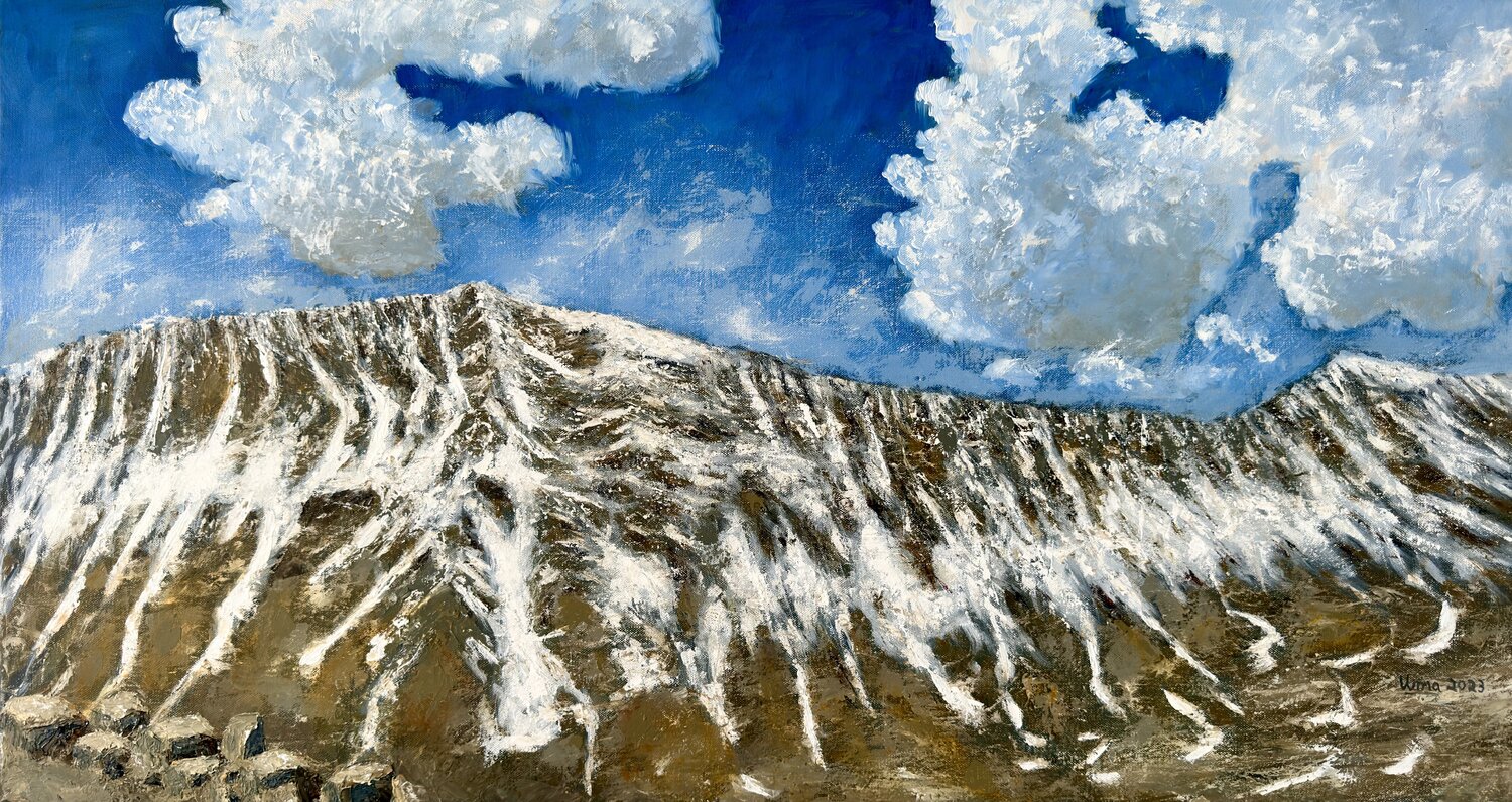 Khardung La Pass Uma Krishnamoorthy Original painting for sale
