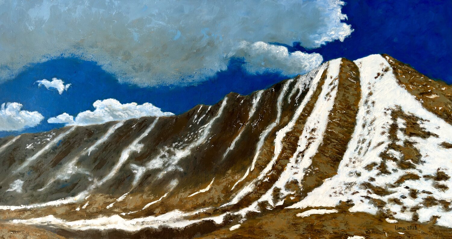 Khardung La Pass 2 Uma Krishnamoorthy Original painting for sale