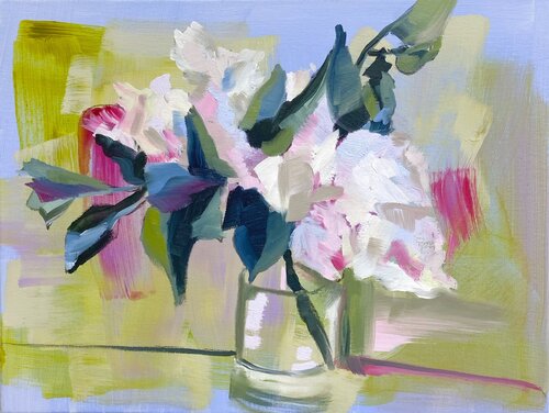 Stimmungen des Flieders: Blau by Claudia Ditters, Painting for Sale on Select