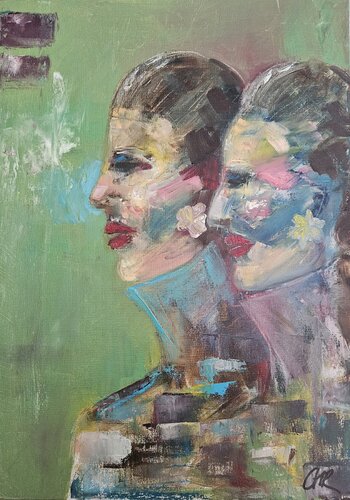 Synchron Gaze Ahead by Christine Rechnitzer, Painting for Sale on Select