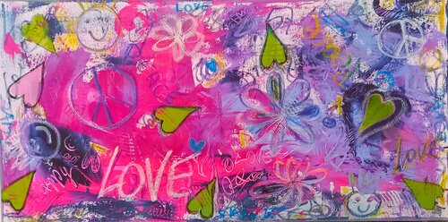 Graffiti: LOVE by Christine Rechnitzer, Painting for Sale on Select