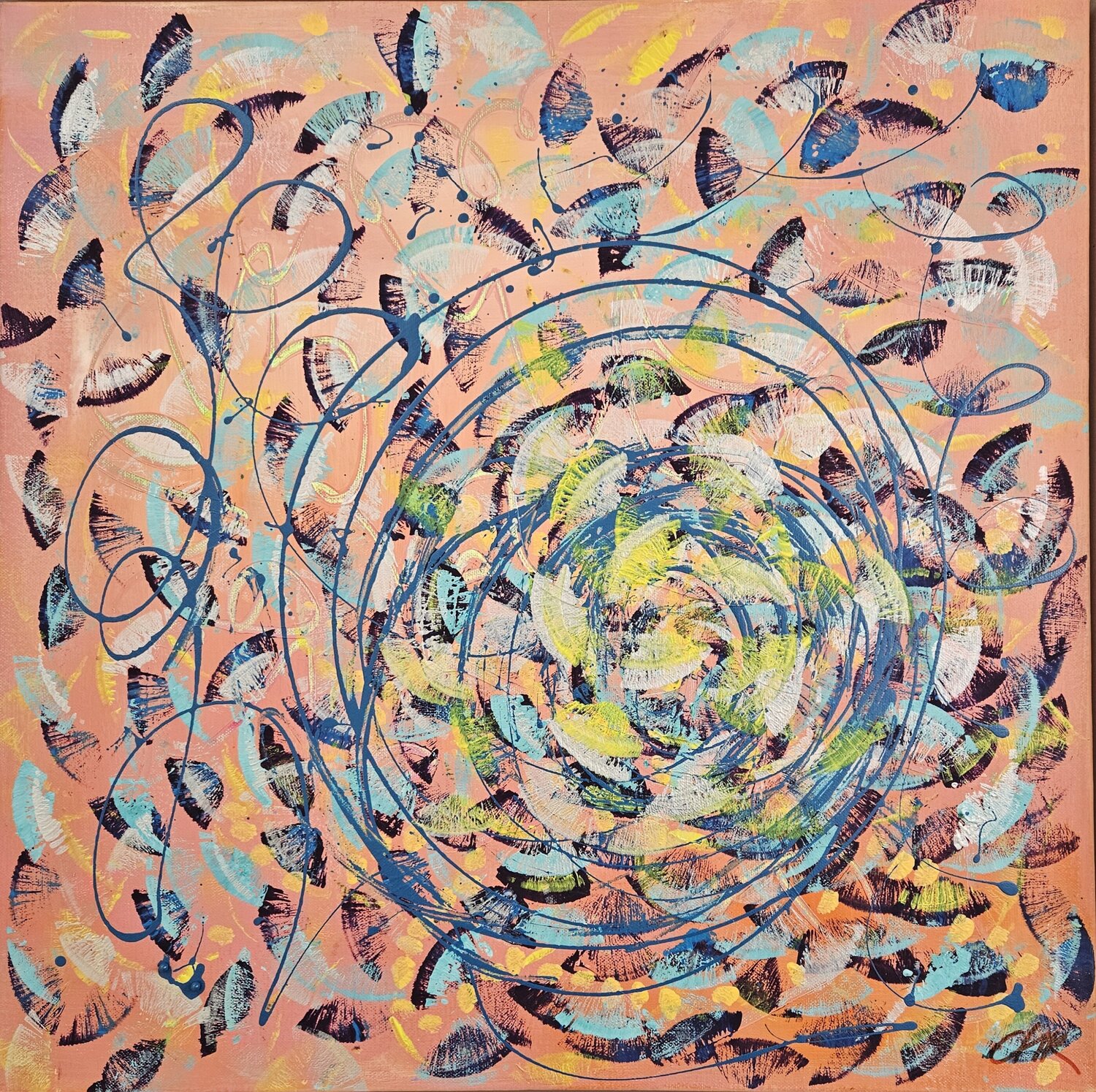 Butterflies In Miami Christine Rechnitzer Original painting for sale