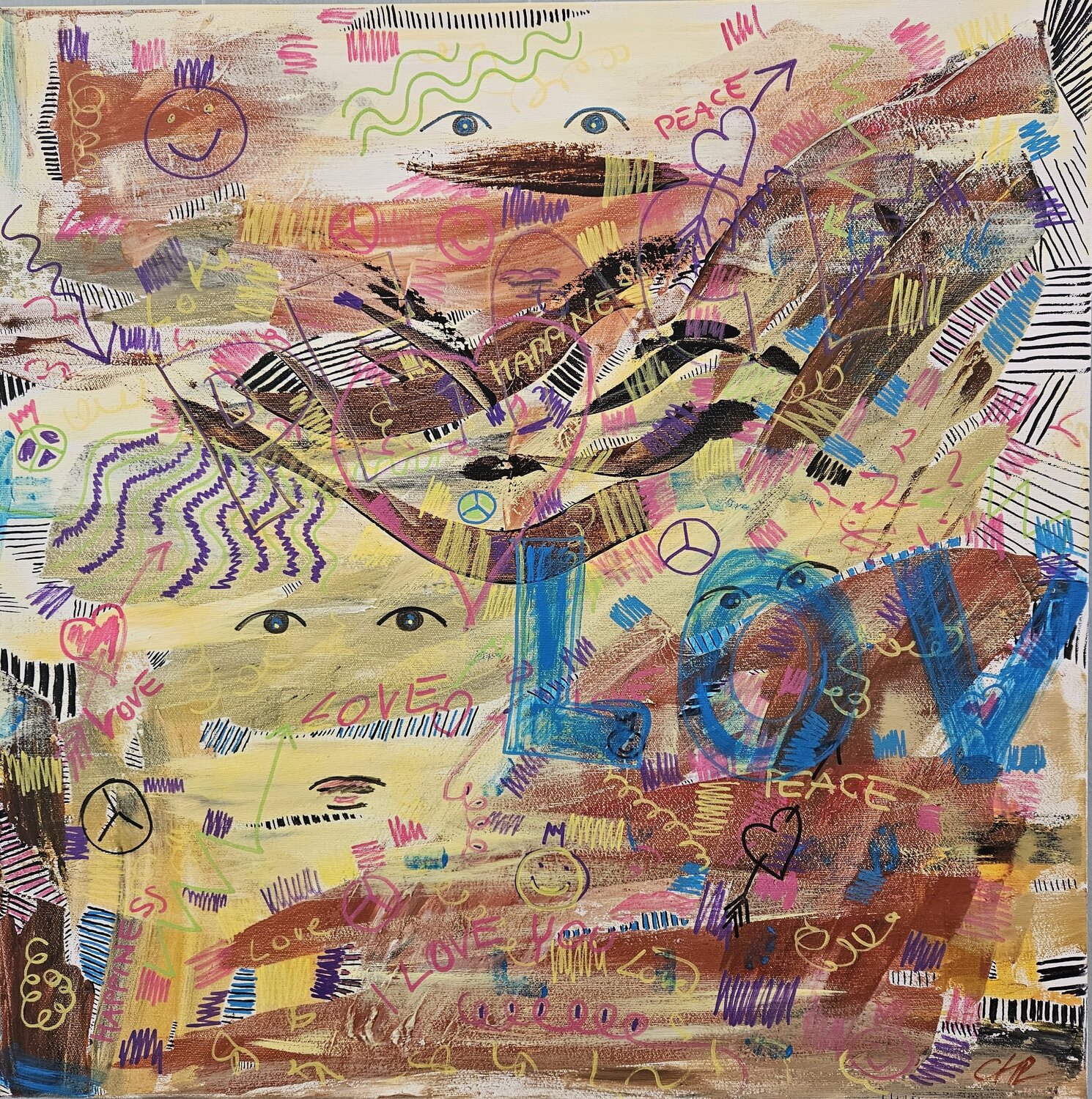 ARTword: LOVE Christine Rechnitzer Original painting for sale
