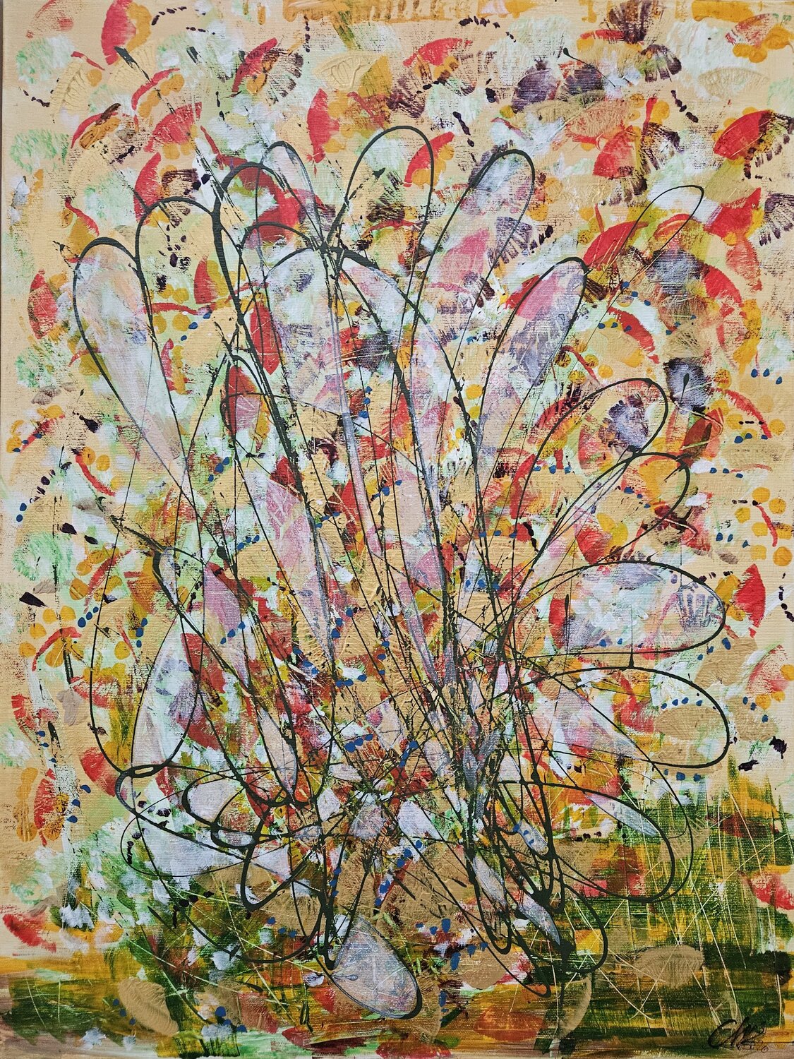 Butterflies Wedding Christine Rechnitzer Original painting for sale