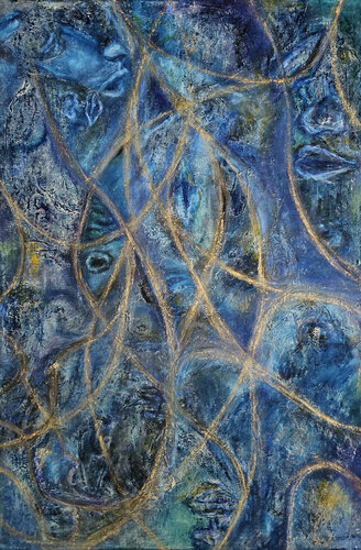 "la domanda del pesse - istinto o passion? by Melanie Stein, Painting for Sale on Select