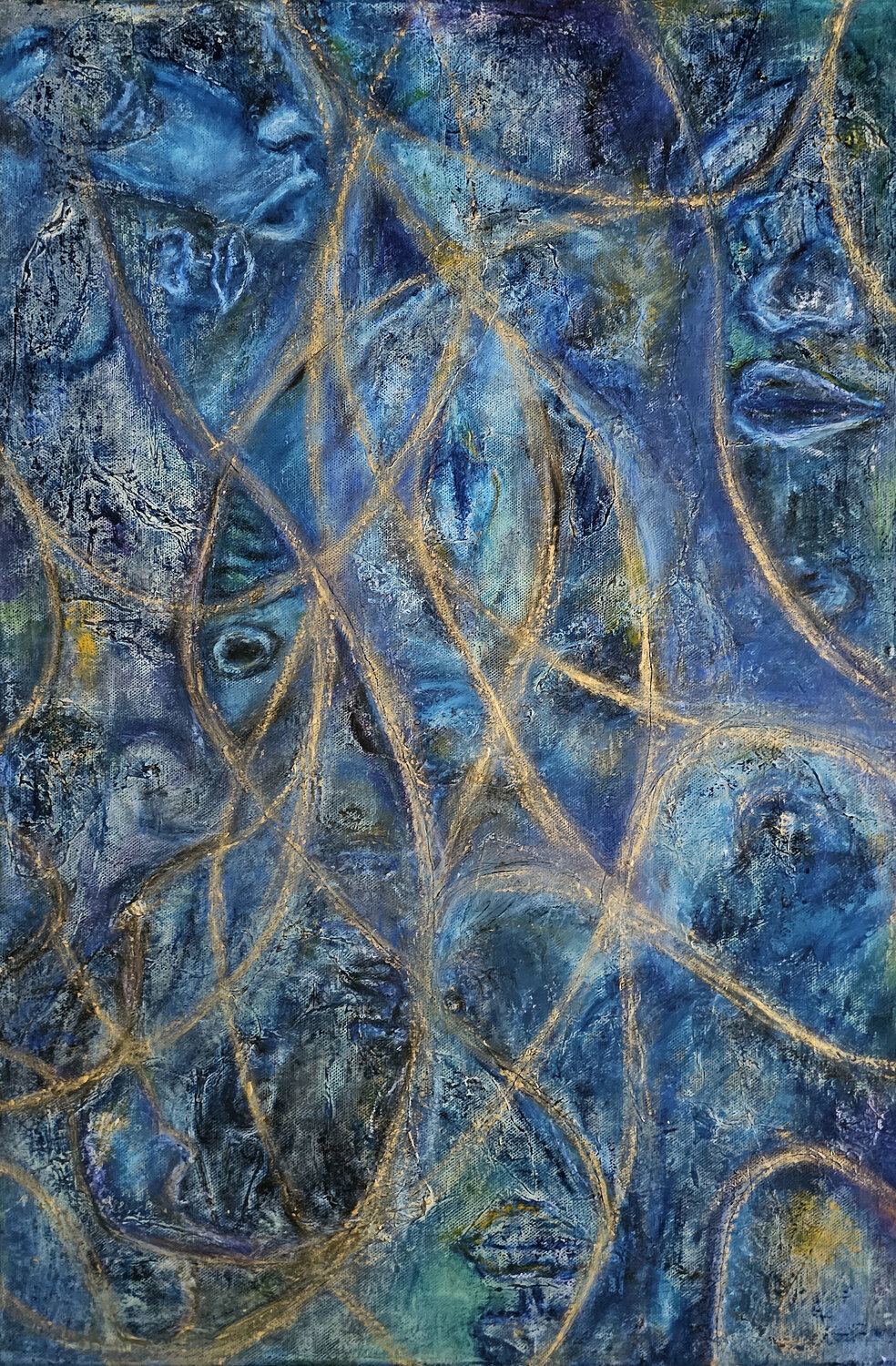 "la domanda del pesse - istinto o passion? Melanie Stein Original painting for sale