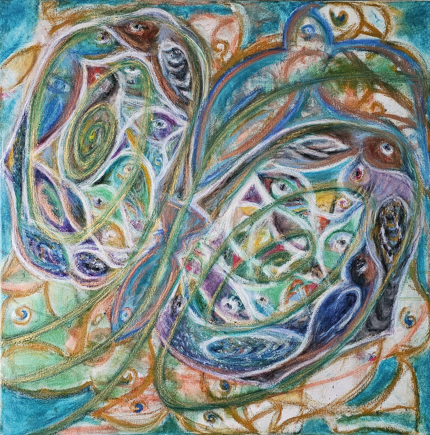"el ciclo de la vita" Melanie Stein Original painting for sale