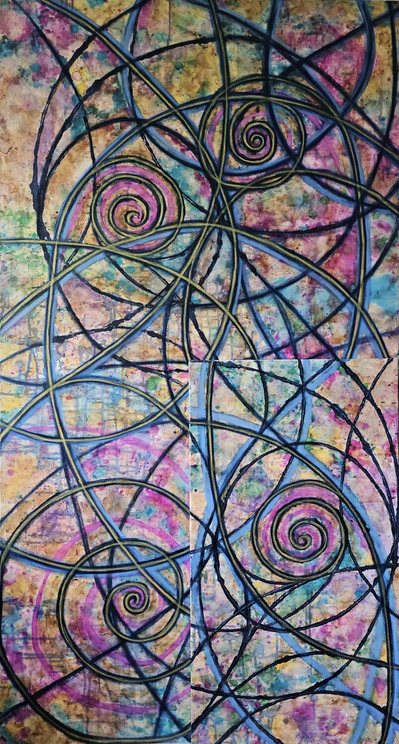 "parte del tuto - le civete in amore" Melanie Stein Original painting for sale