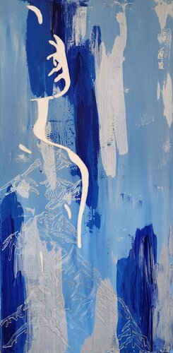 Solitude in Blue by Nara Ziyou, Painting for Sale on Select