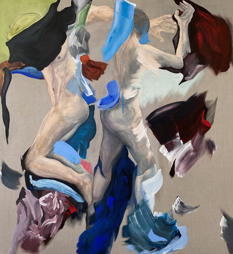The Couple by Marcello Fischer, Painting for Sale on Select