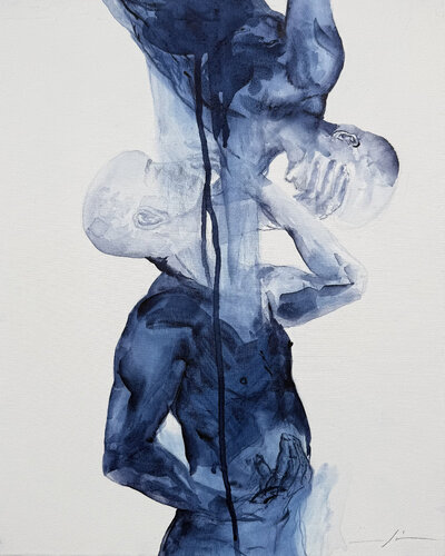 The Couple by Marcello Fischer, Painting for Sale on Select