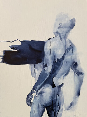 Blue Current by Marcello Fischer, Painting for Sale on Select