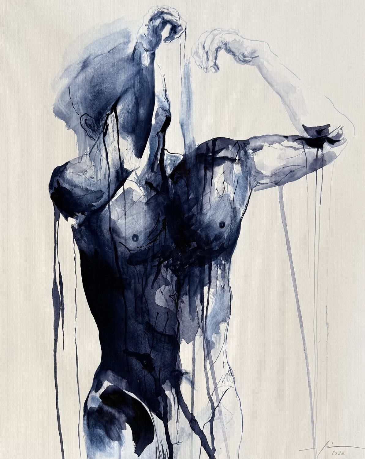 The tension Marcello Fischer Original painting for sale