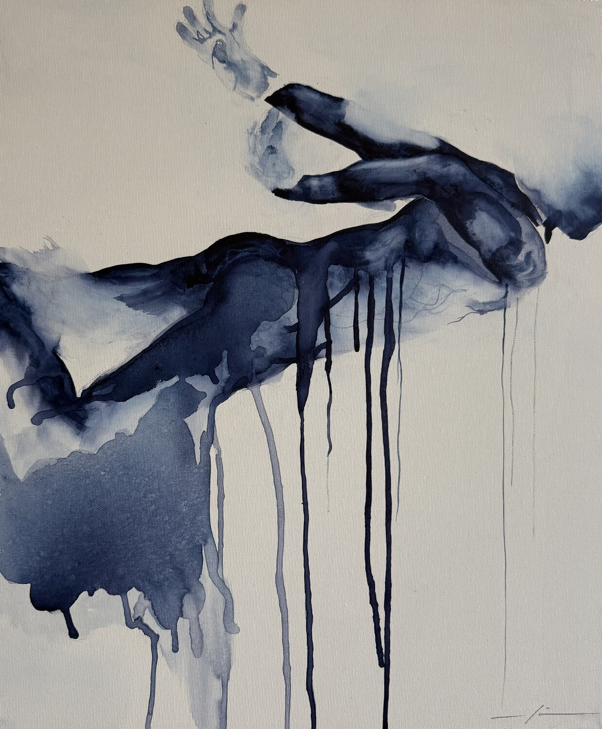 The plunge into the water Marcello Fischer Original painting for sale