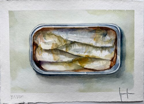 LATA DE SARDINAS by Nacho Muñoz Cano, Painting for Sale on Select