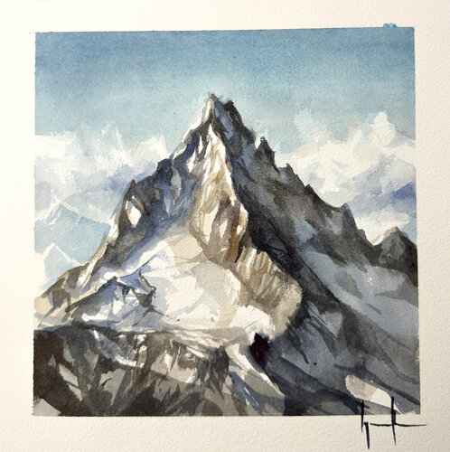 MONTAÑA NEVADA by Nacho Muñoz Cano, Painting for Sale on Select