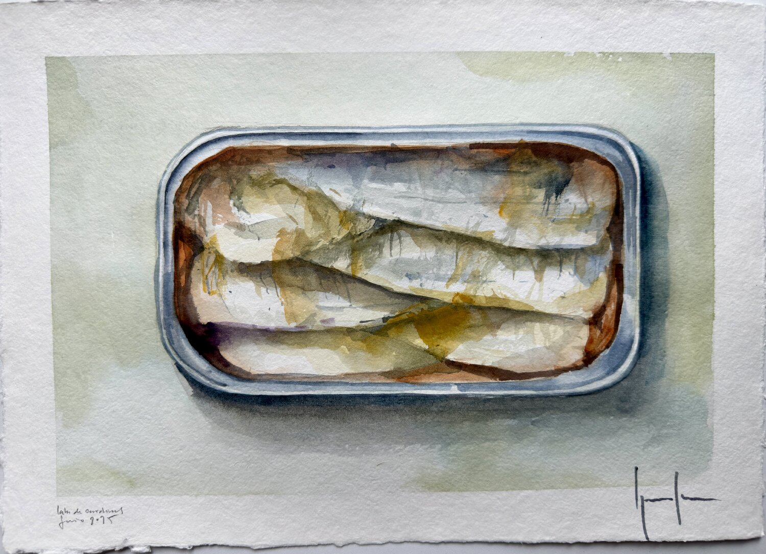 LATA DE SARDINAS Nacho Muñoz Cano Original painting for sale