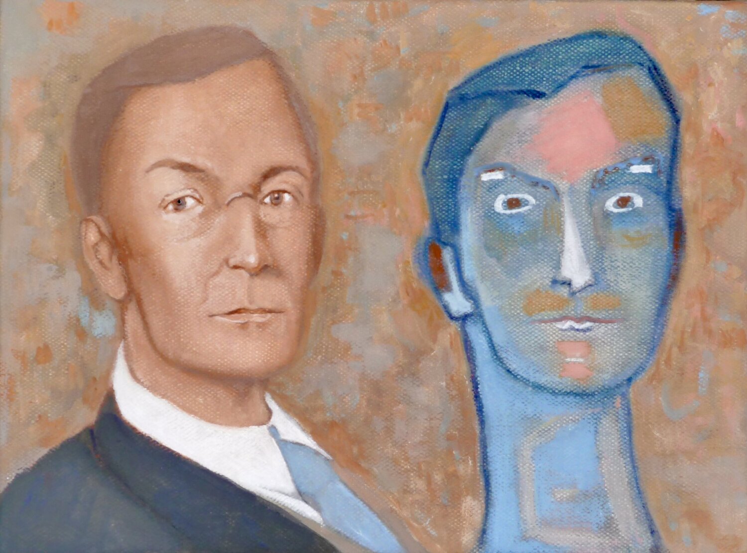 Hermann Hesse, écrivain Nicole Bovard Original painting for sale