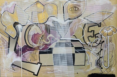 Love IX 22 - Love is a V erb by Yasmin Ada-Tarsousi, Painting for Sale on Select