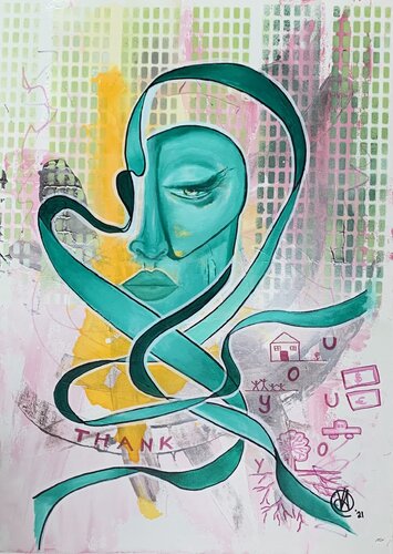 Thank you II by Yasmin Ada-Tarsousi, Painting for Sale on Select