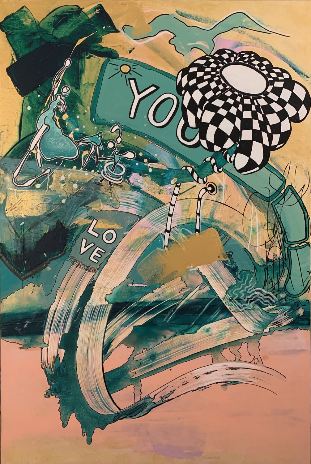"Along the road where only Love can see ..." Yasmin Ada-Tarsousi Original painting for sale