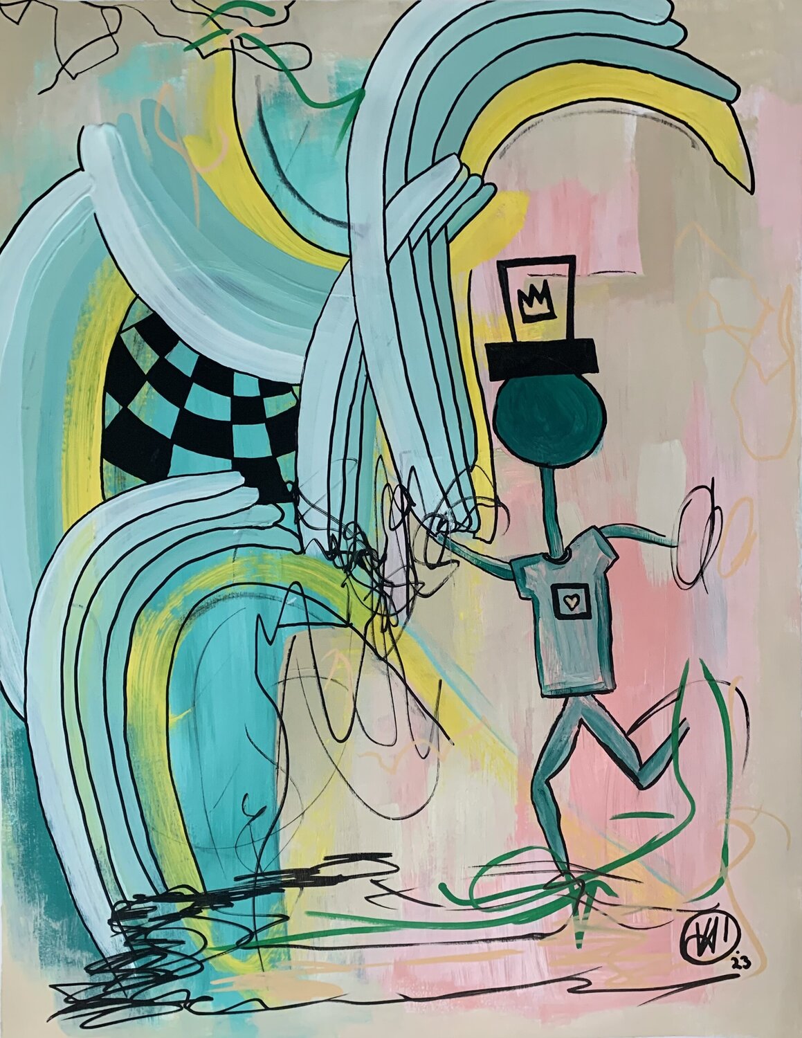 Improvisation 1 Yasmin Ada-Tarsousi Original painting for sale