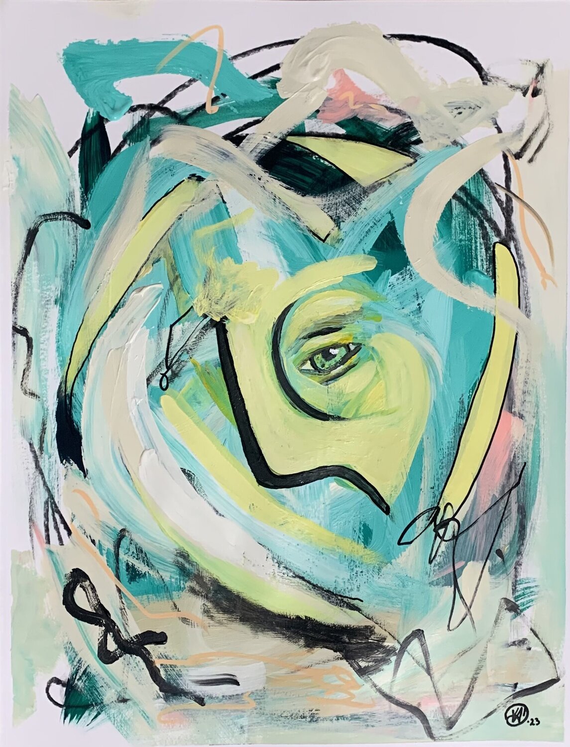 Improvisation 4 Yasmin Ada-Tarsousi Original painting for sale