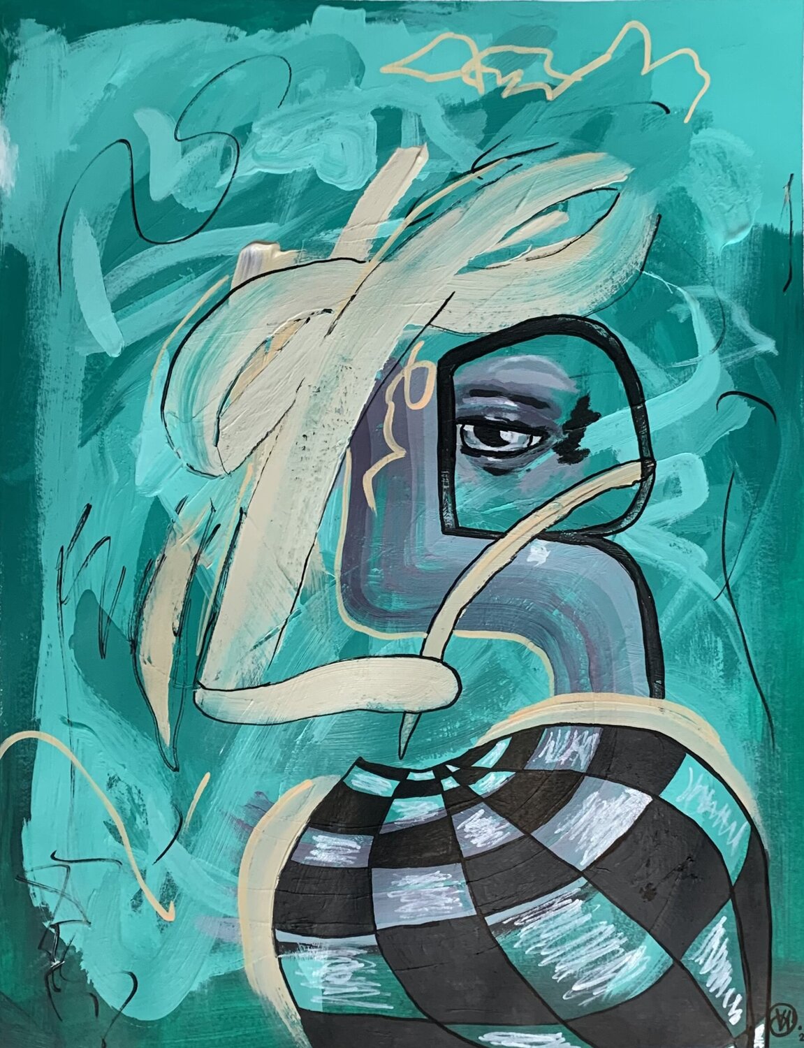 Improvisation 5 Yasmin Ada-Tarsousi Original painting for sale