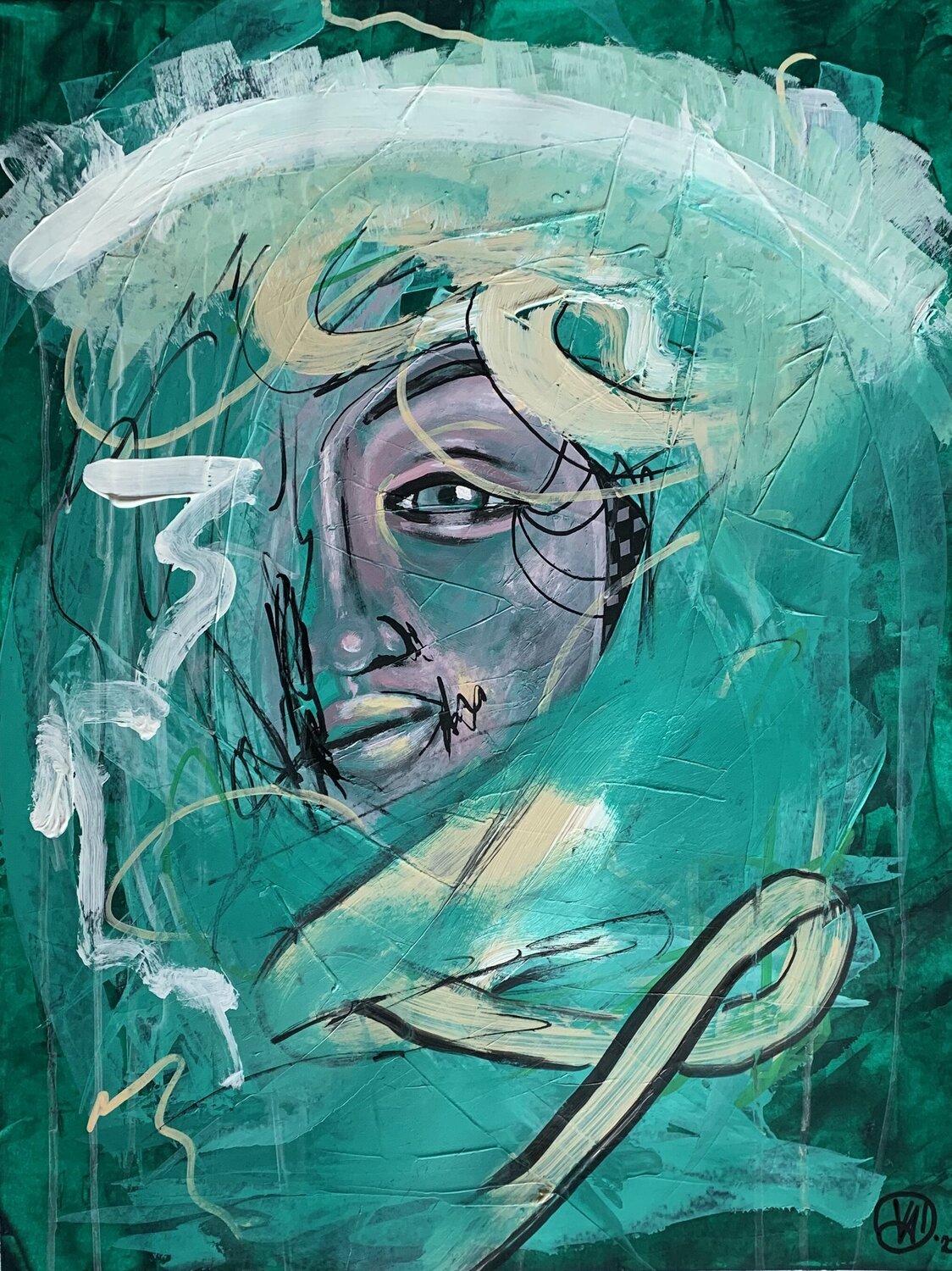 Improvisation 6 Yasmin Ada-Tarsousi Original painting for sale