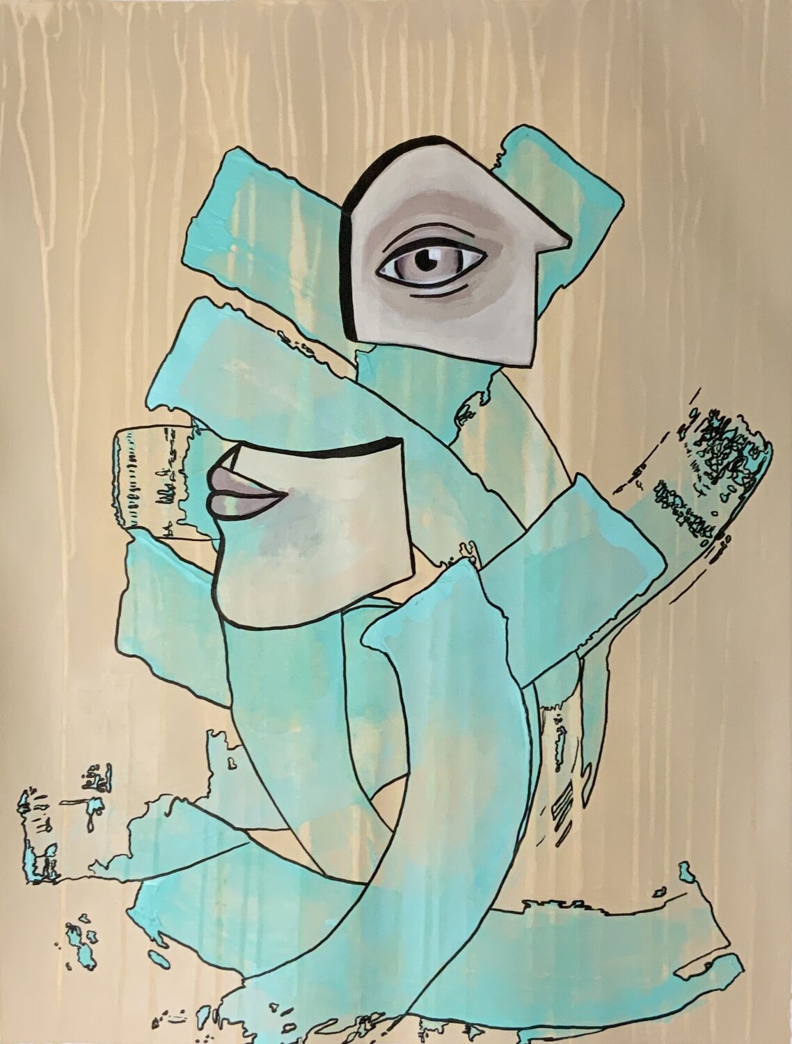 Improvisation 19 Yasmin Ada-Tarsousi Original painting for sale