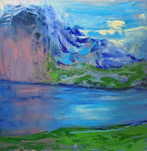 Mountains That Draw The Line From Cezanne To Kirchner by Dan Zyzniewski, Painting for Sale on Select