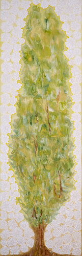 Der Baum im Blumenschaum von Erika Margarete Jansen, Malerei kaufen auf Select