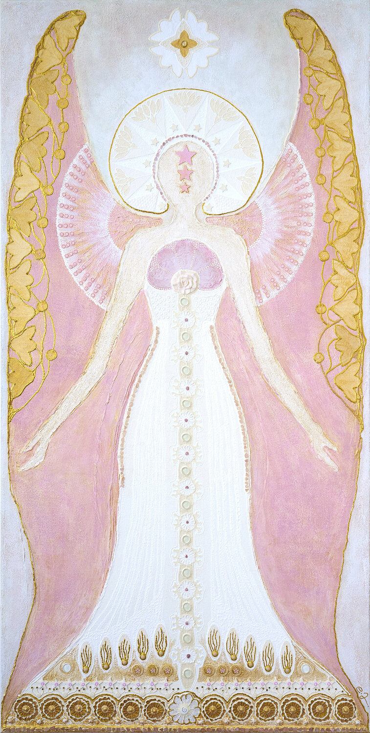 Engel Herzensblume Erika Margarete Jansen Original painting for sale