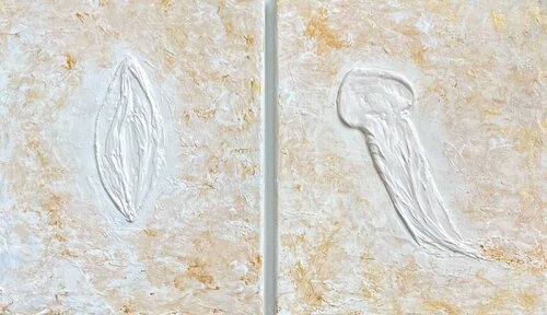 Diptych. Genesis. Masculine and feminine. by Lucy Moon, Painting for Sale on Select