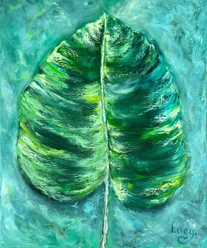 Emerald Breath of the Rain by Lucy Moon, Painting for Sale on Select
