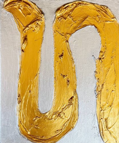 The Ancient Golden Path Between Worlds by Lucy Moon, Painting for Sale on Select